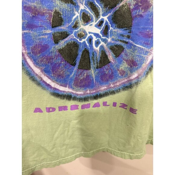 Def Leppard Adrenalize Green T-Shirt Size XL  100% Cotton  Short Sleeve - Picture 4 of 6